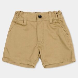 Bermuda neonato in twill di cotone beige (6 mesi - 3 anni) 98% cotone 2% elastan