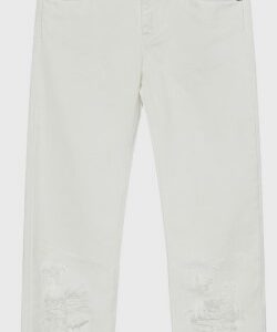 Jeans bianco con strappi (2 anni - 16 anni) 100% cotone