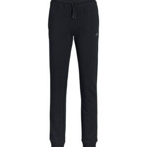 Pantalone tuta nero con elastico in vita e polsino 80% cotone 20% poliestere