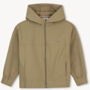 Giubbotto beige con zip e cappuccio (4 anni - 16 anni) 92% poliammide 8% elastan
