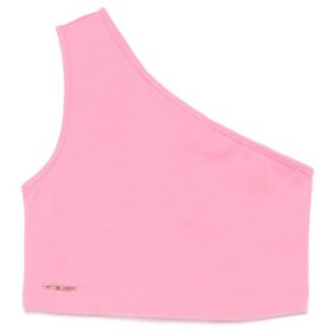 Top monospalla rosa con logo (8 anni - 16 anni) 95% cotone 5% elastan