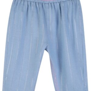 Pantalone jeans morbido e fili argento (3 mesi - 18 mesi) 56% cotone 43% lyocell 1% fibra metallizzata