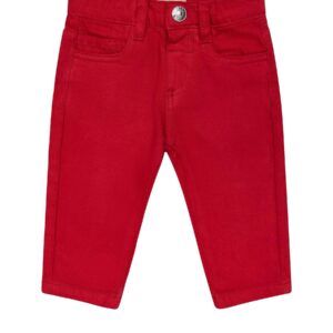 Pantalone jeans rosso (6 mesi - 6 anni) 100% cotone