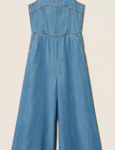 Tuta lunga in chambray (8 anni - 16 anni)100% lyocell (fibra tessile artificiale di origine naturale)