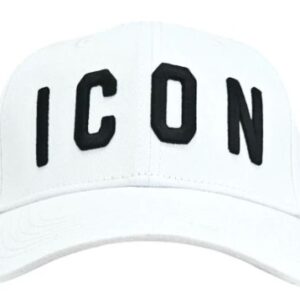 Cappello bianco con logo nero