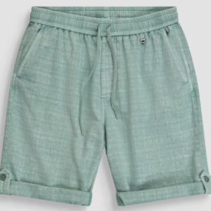 PANTALONI CORTI REGULAR FIT IN CREPE DI COTONE