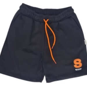 Bermuda jogging nero con logo piccolo (8 anni  - 16 anni)