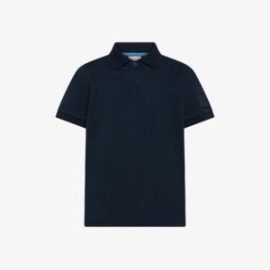 Polo blu in piquet di cotone (2 anni - 16 anni) 95%cotone 5% elastan