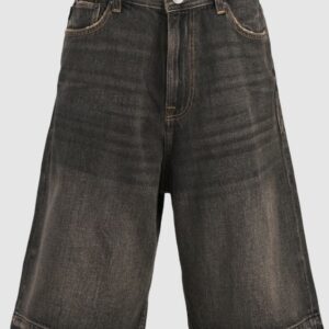 Bermuda jeans nero  extra baggy  100% cotone