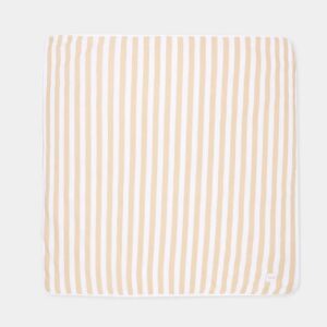 Coperta beige per neonato con logo 100% cotone