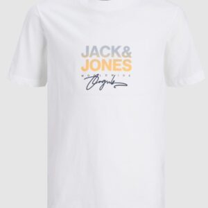 T-Shirt bianca con stampa frontale 100% cotone