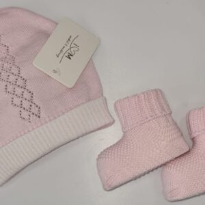 Set cappello + scarpine rosa