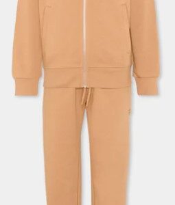 Completo felpa/pantalone beige con logo posteriore (8 anni - 16 anni)86% cotone 14% poliestere
