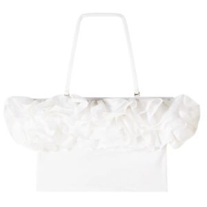 Top bianco con rouches (8 anni - 16 anni) 94% otone 6% elastan
