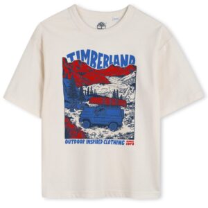 T-shirt bianca per bambino con stampa frontale (4 anni - 16 anni)100% cotone