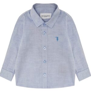 Camicia m/l azzurra logo piccolo (6 mesi - 6 anni)100% cotone
